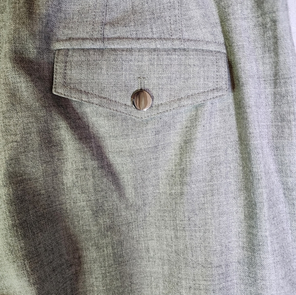 Theory Cropped Gray Wool Cargo Pants Size 8 - Picture 11 of 15